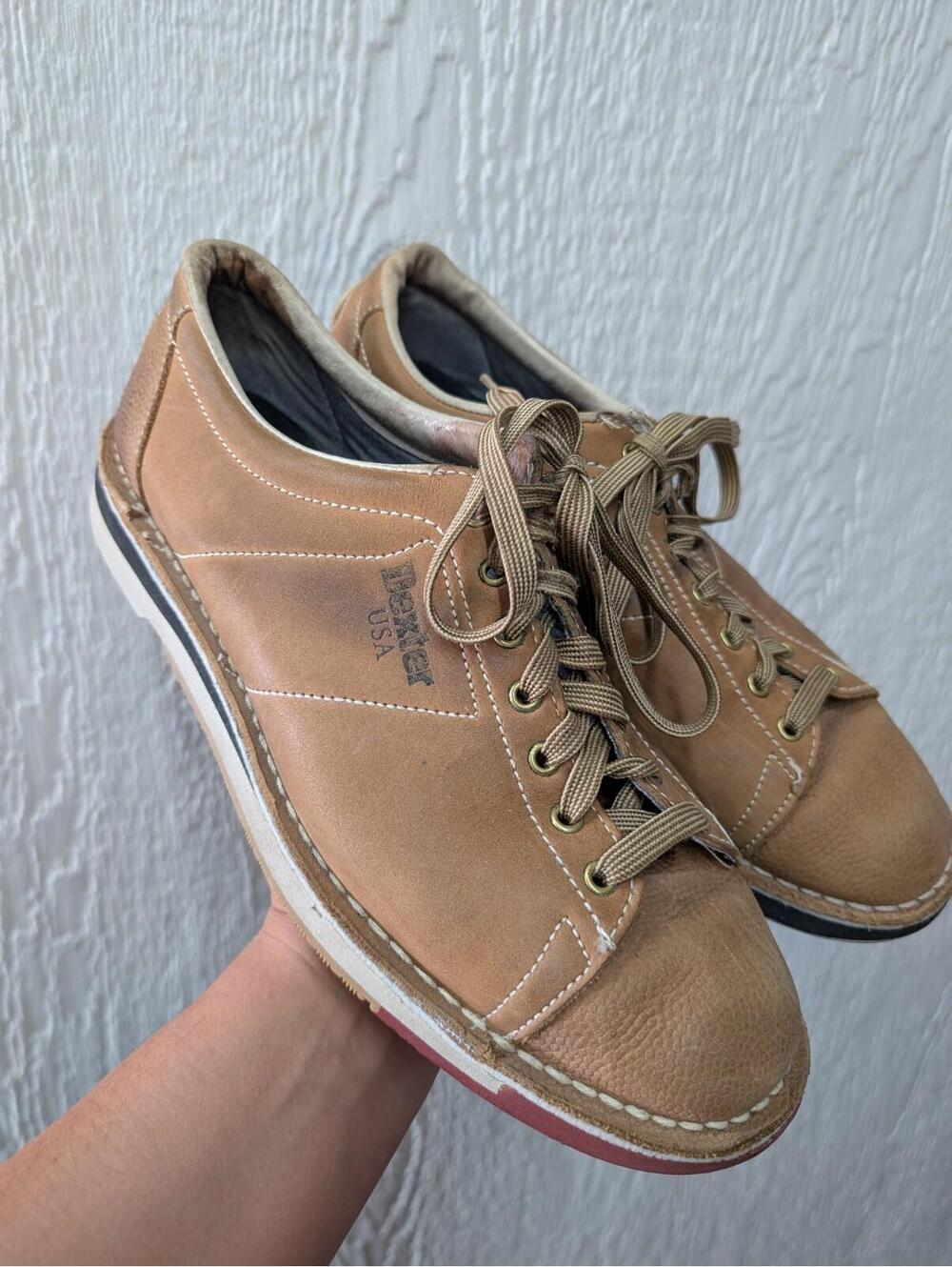 Dexter 512262 Brown Leather Lace Up Athletic Bowling Shoes Retro Men's 11.5